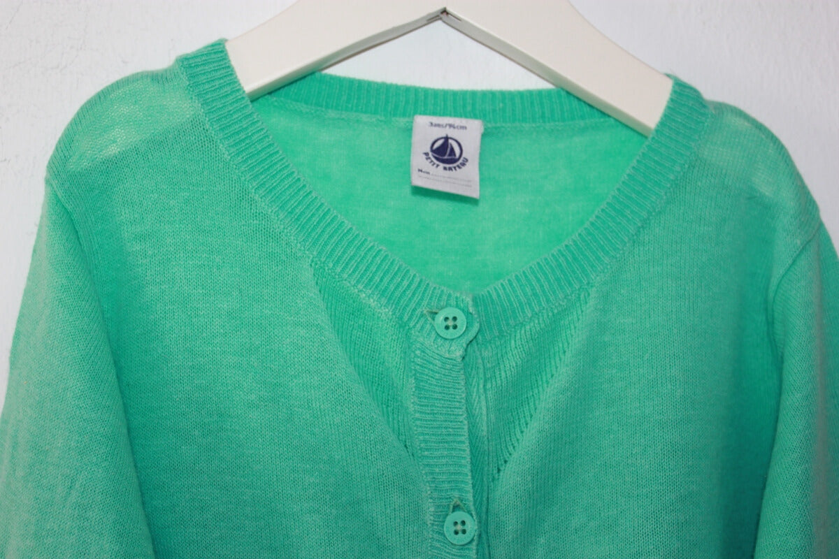 tweedehands-groen-vest-maat-92-meisje-petit-bateau