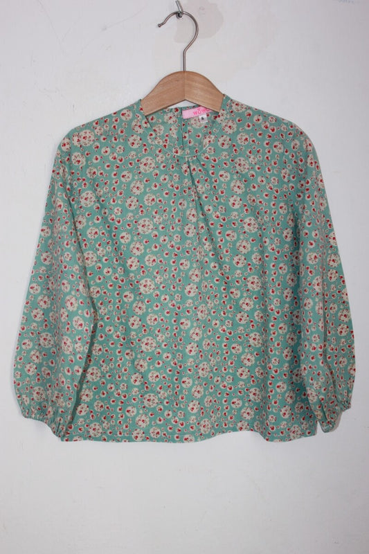 tweedehands katoenen liberty blouse in multicolour met lange mouwen in maat 128 voor een meisje van wowo paris
