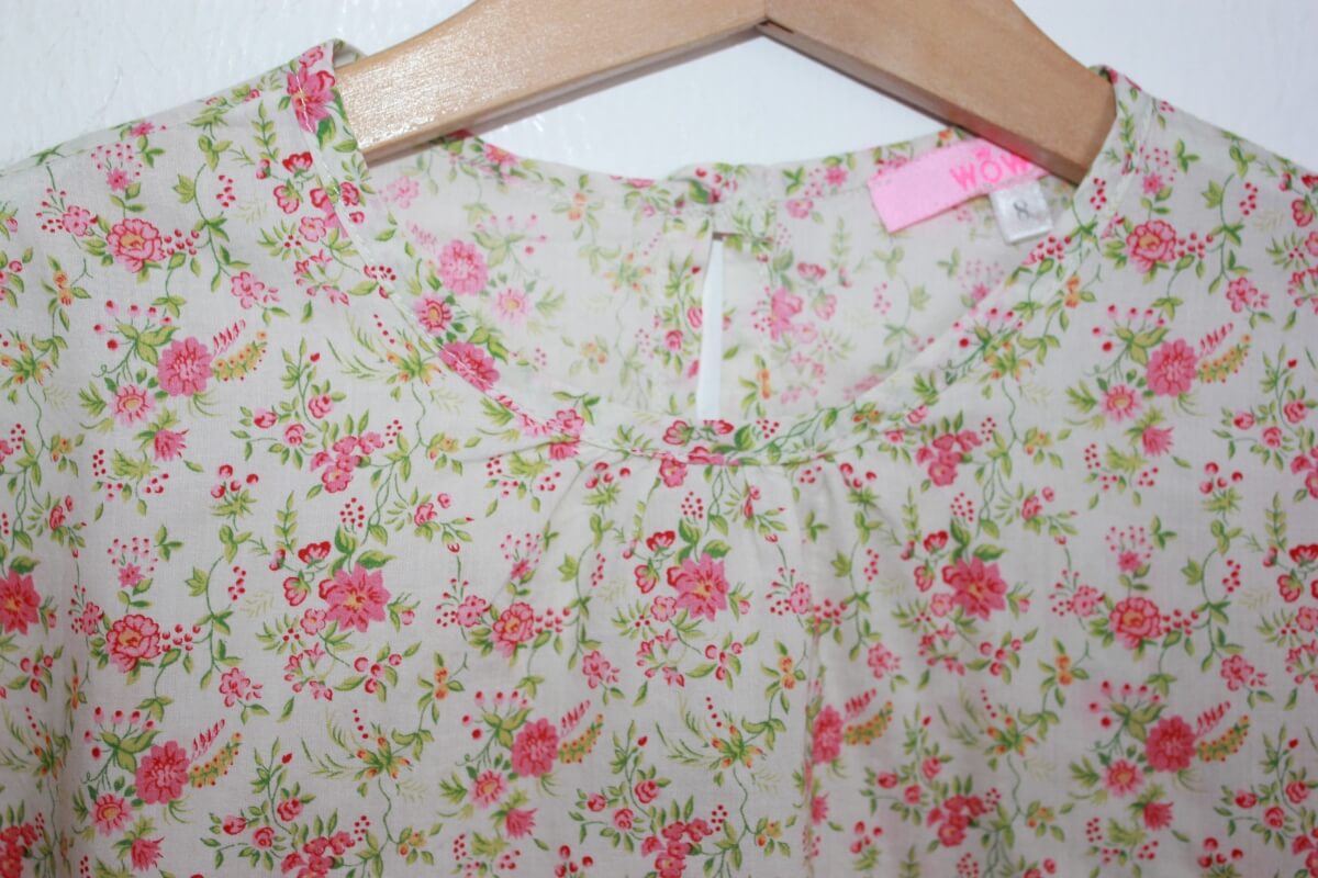 tweedehands gebloemde blouse in multicolour met lange mouwen, maat 128 voor een meisje van wowo Paris