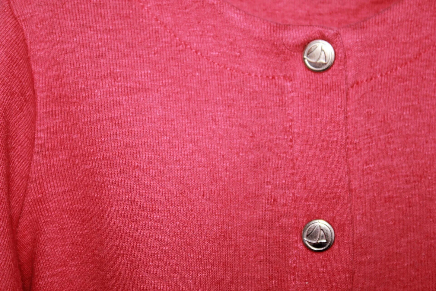 preloved koraalroze vest van petit bateau in maat 68