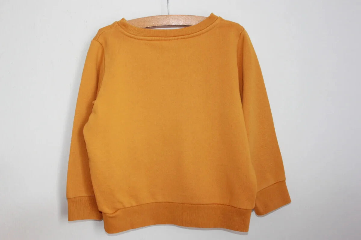 tweedehands unisex mosterdgele sweater van petit bateau in maat 92