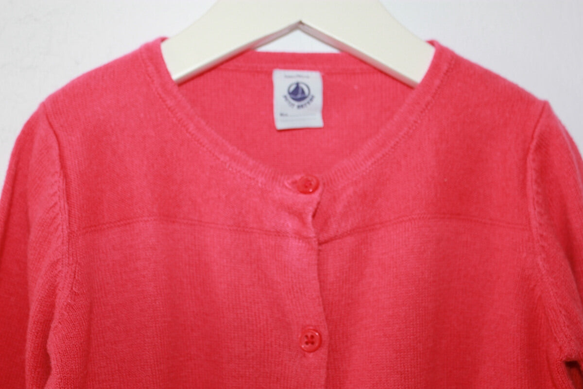 preloved oranjerood vest in maat 2 voor een meisje van petit bateau